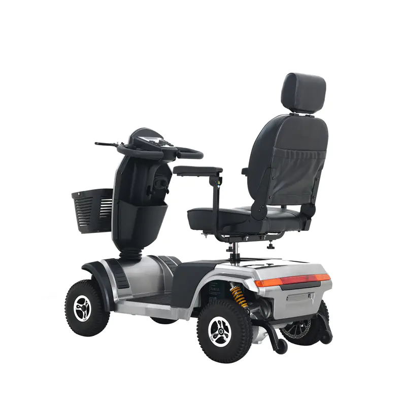 s25 side Image of the S25 Side Scooter, a compact and foldable mobility solution featuring ergonomic controls, airline-safe battery, and dual braking system for safety and convenience.